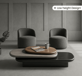 Pebble Wooden Rotating 3-Tier Centre Table